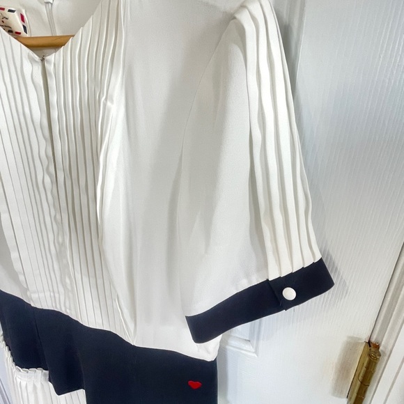 Dear Drew by Drew Barrymore Elizabeth Street Short Sleeve Pleated Dress SZ 6 - Picture 5 of 11